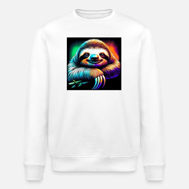 sloth - Stanley/Stella ROLLER Unisex Organic Sweatshirt - white