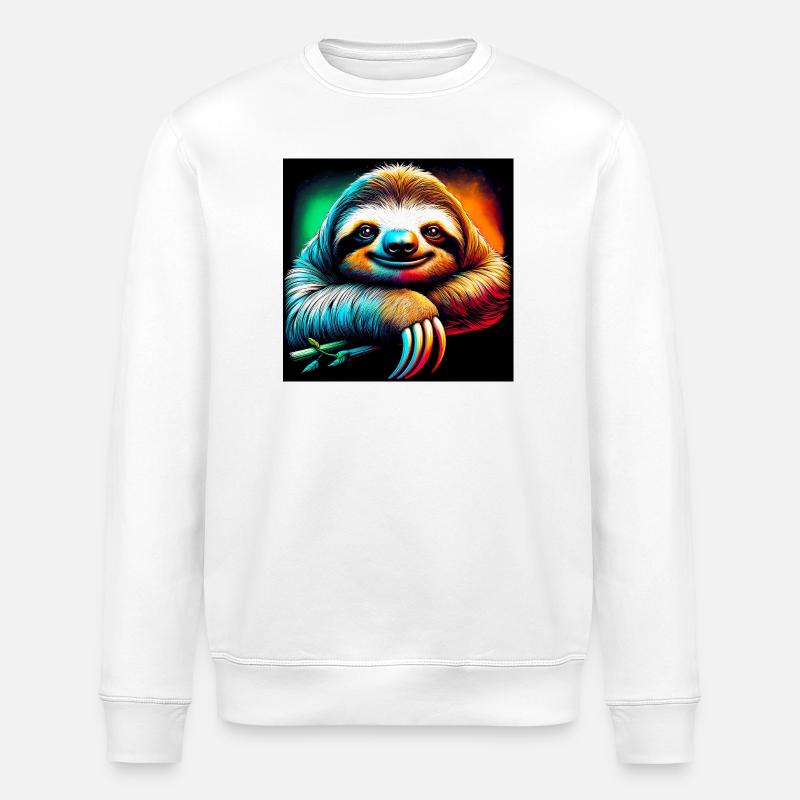 sloth - Stanley/Stella ROLLER Unisex Organic Sweatshirt - white
