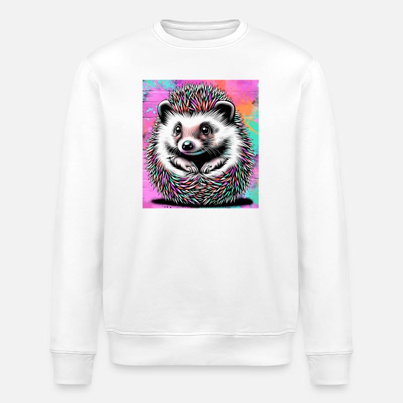 hérisson - Sweat bio ROLLER Stanley/Stella Unisexe - blanc