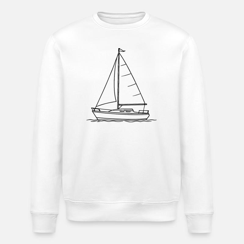 Segelboot - Stanley/Stella Unisex Bio-Sweatshirt ROLLER - Weiß