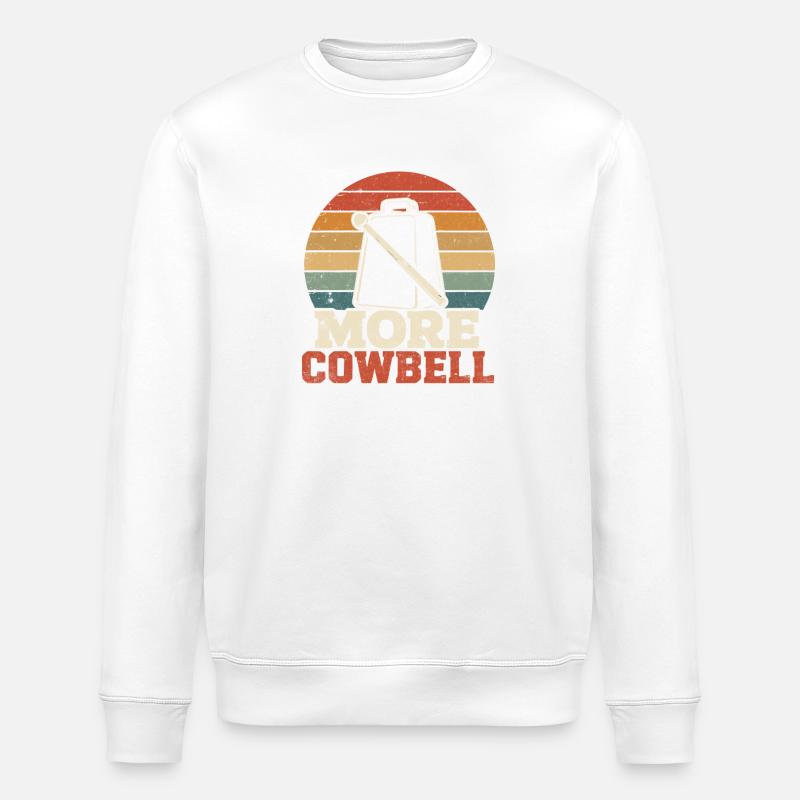 Kuhglocke Regenbogenkreis - Stanley/Stella Unisex Bio-Sweatshirt ROLLER - Weiß