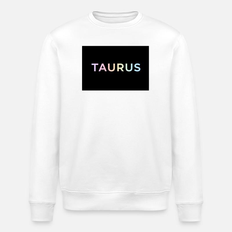 Taurus Gradient Typography - Stanley/Stella ROLLER Unisex Organic Sweatshirt - white