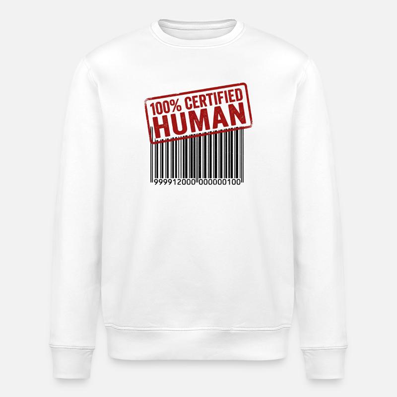 100 percent human - Stanley/Stella ROLLER Unisex Organic Sweatshirt - white