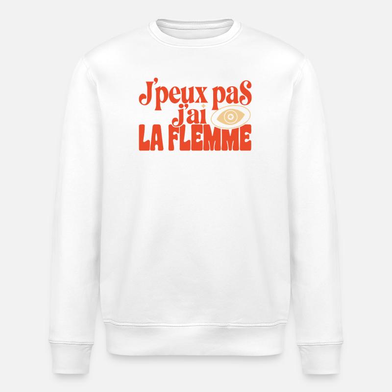 Flemme Pop Œil Retro - Sweat bio ROLLER Stanley/Stella Unisexe - blanc