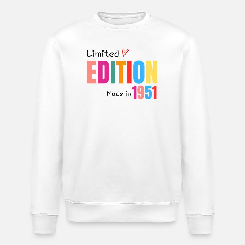 Limitierte Auflage Hergestellt 1951 - Stanley/Stella Unisex Bio-Sweatshirt ROLLER - Weiß