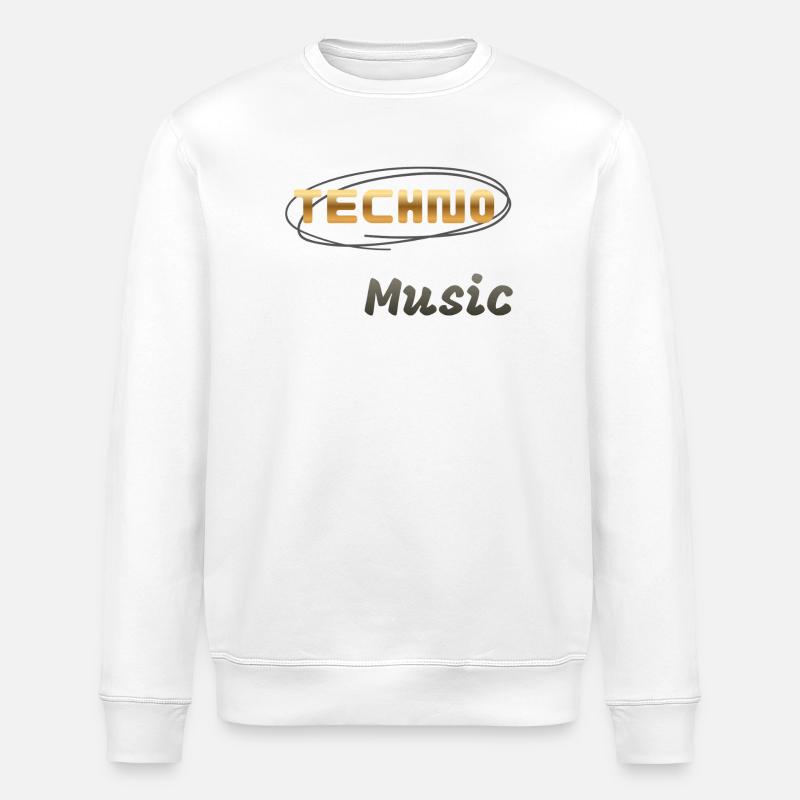 Musique techno - Sweat bio ROLLER Stanley/Stella Unisexe - blanc