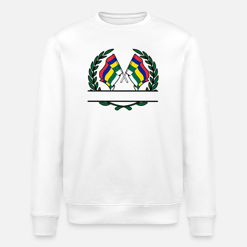 Terschelling Lorbeerflaggen – Island Pride - Stanley/Stella Unisex Bio-Sweatshirt ROLLER - Weiß