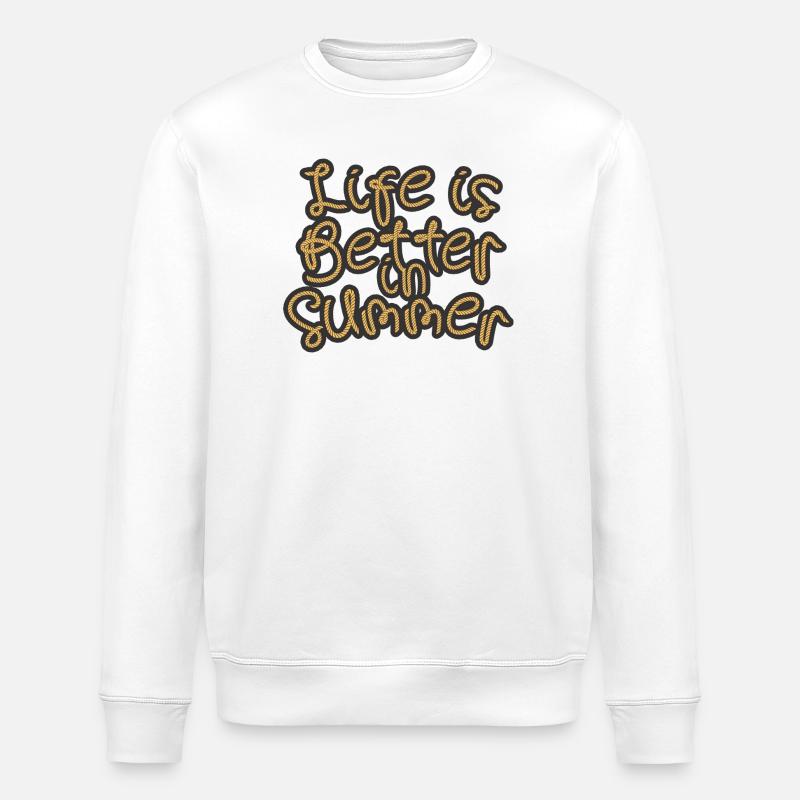 Life is better in summer - Stanley/Stella Unisex Bio-Sweatshirt ROLLER - Weiß