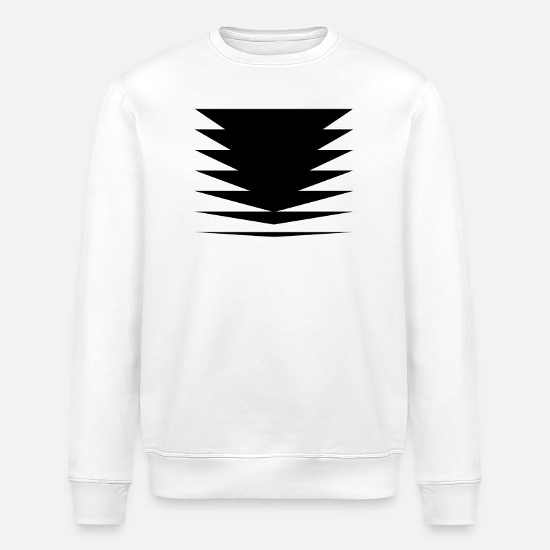 Conception des triangles noirs - Sweat bio ROLLER Stanley/Stella Unisexe - blanc