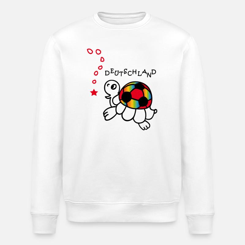 Regenbogen Fußball  - Stanley/Stella Unisex Bio-Sweatshirt ROLLER - Weiß