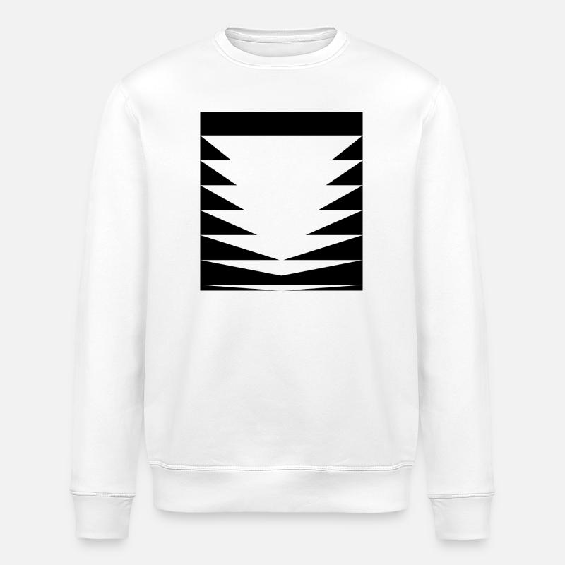 Dreiecks-Musterdesign - Stanley/Stella Unisex Bio-Sweatshirt ROLLER - Weiß