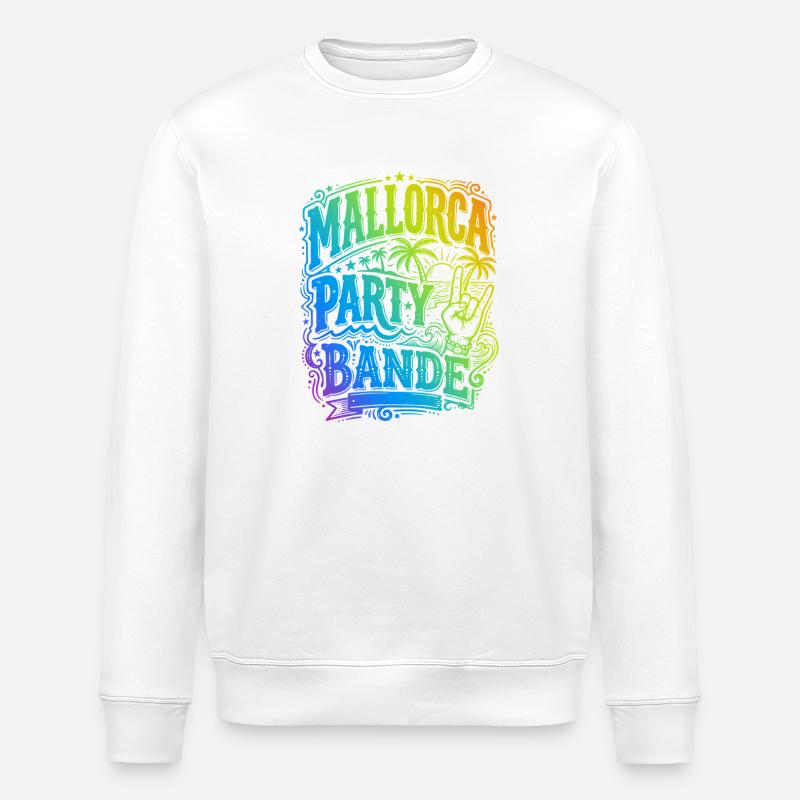 Mallorca Party Bande Bunt - Stanley/Stella Unisex Bio-Sweatshirt ROLLER - Weiß