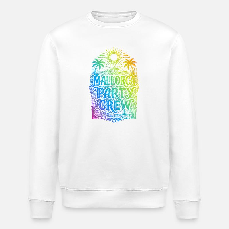 Mallorca Party Crew Bunt - Stanley/Stella Unisex Bio-Sweatshirt ROLLER - Weiß