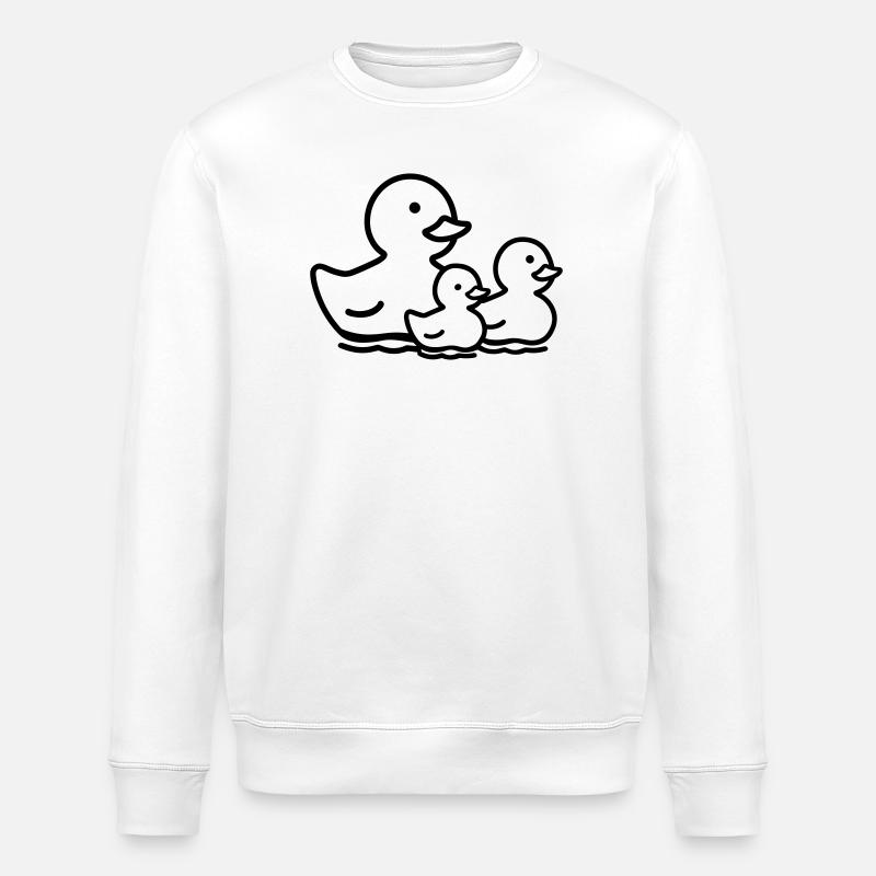 Duck Family - Stanley/Stella ROLLER Unisex Organic Sweatshirt - white