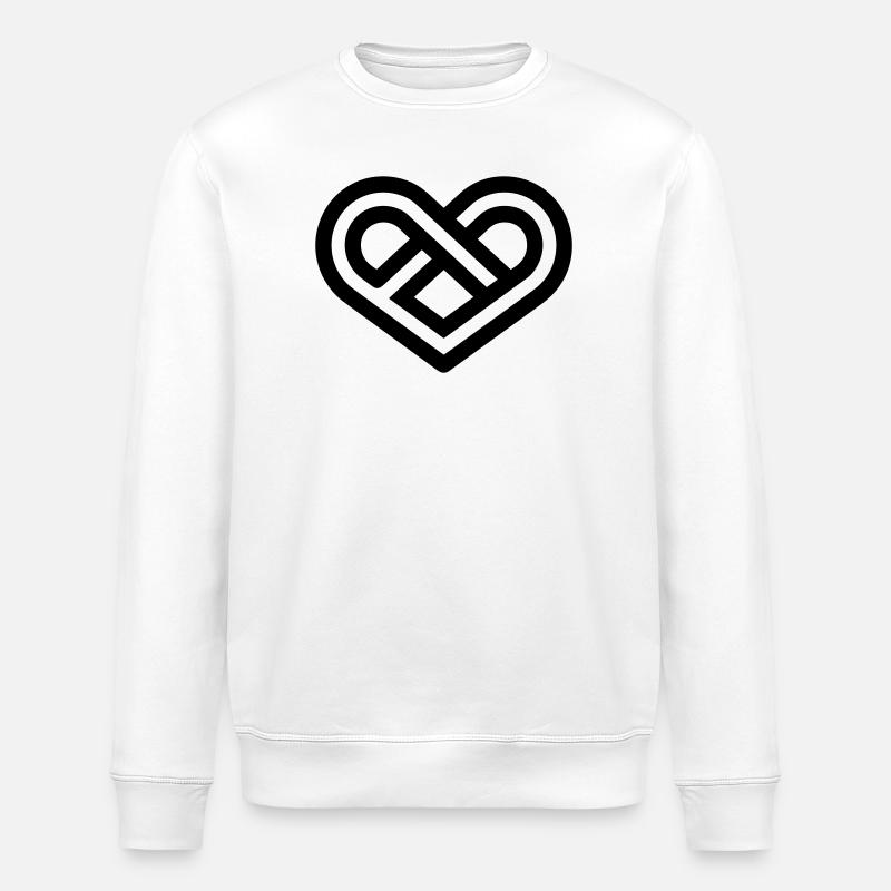 Unendliches Herz - Stanley/Stella Unisex Bio-Sweatshirt ROLLER - Weiß