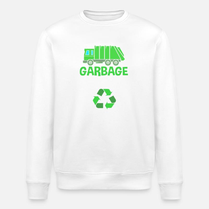 Mülleimer Müllwagen Müllauto Müllmann - Stanley/Stella Unisex Bio-Sweatshirt ROLLER - Weiß