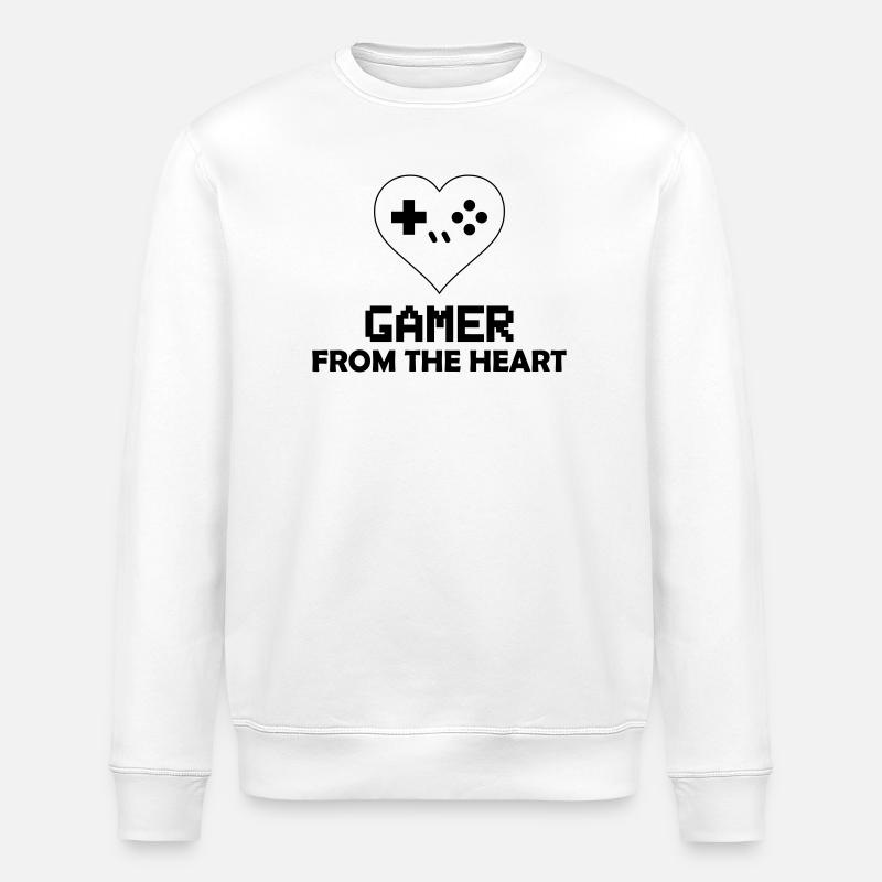 Gamer from the Heart - Stanley/Stella ROLLER Unisex Organic Sweatshirt - white