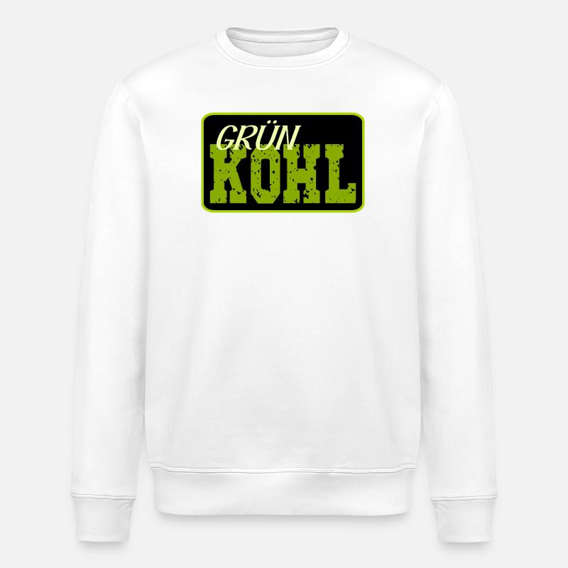 Kale Cabbage - Stanley/Stella ROLLER Unisex Organic Sweatshirt - white