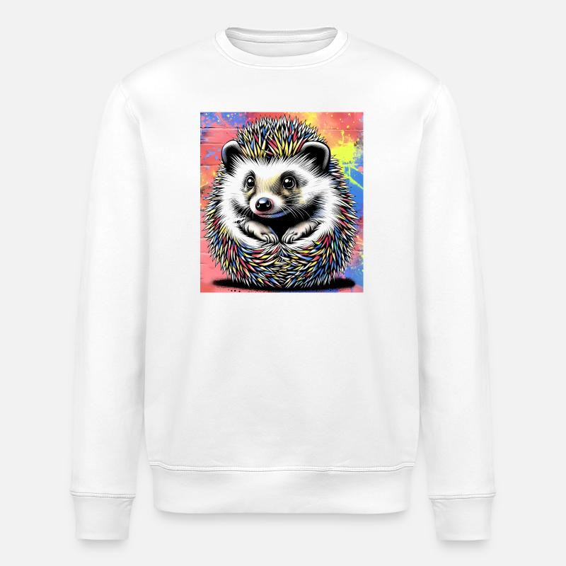 Igel - Stanley/Stella Unisex Bio-Sweatshirt ROLLER - Weiß