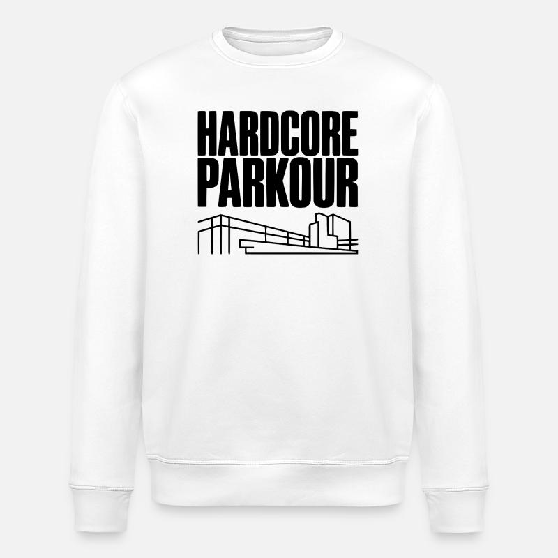 Hardcore Parkour - Stanley/Stella ROLLER Unisex Organic Sweatshirt - white