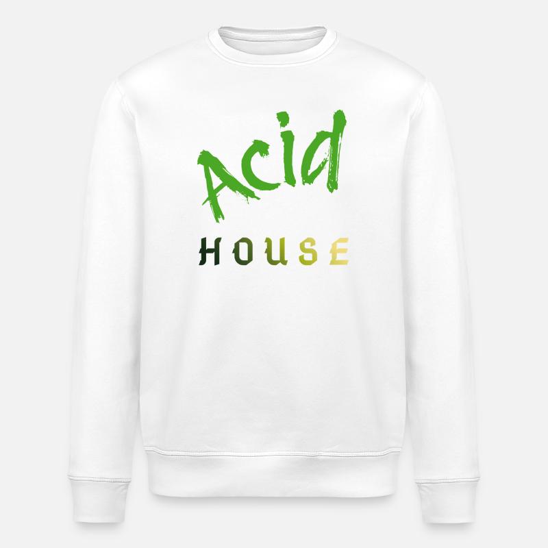 Acid House - Stanley/Stella ROLLER Unisex Organic Sweatshirt - white