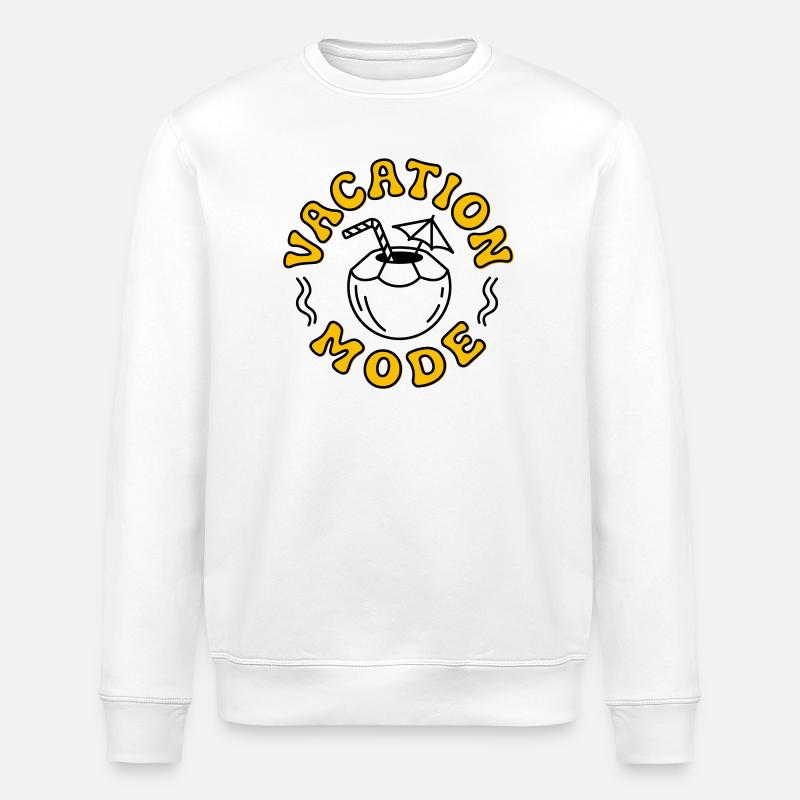 Vacation Mode - Stanley/Stella ROLLER Unisex Organic Sweatshirt - white