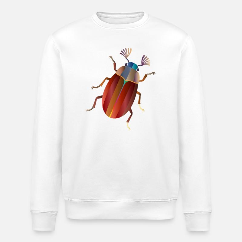 Bunter Maikäfer Retro Stil - Stanley/Stella Unisex Bio-Sweatshirt ROLLER - Weiß