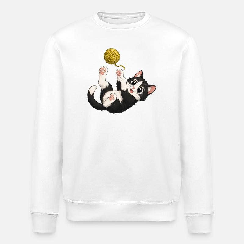 Des jeux de chaton - Sweat bio ROLLER Stanley/Stella Unisexe - blanc