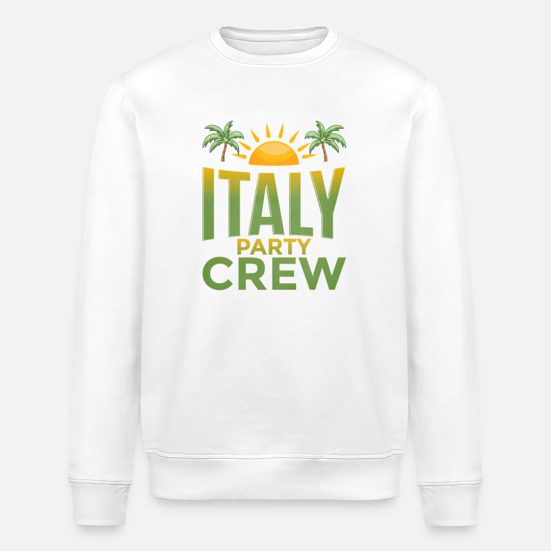 Italy Party Crew - Stanley/Stella ROLLER Unisex Organic Sweatshirt - white