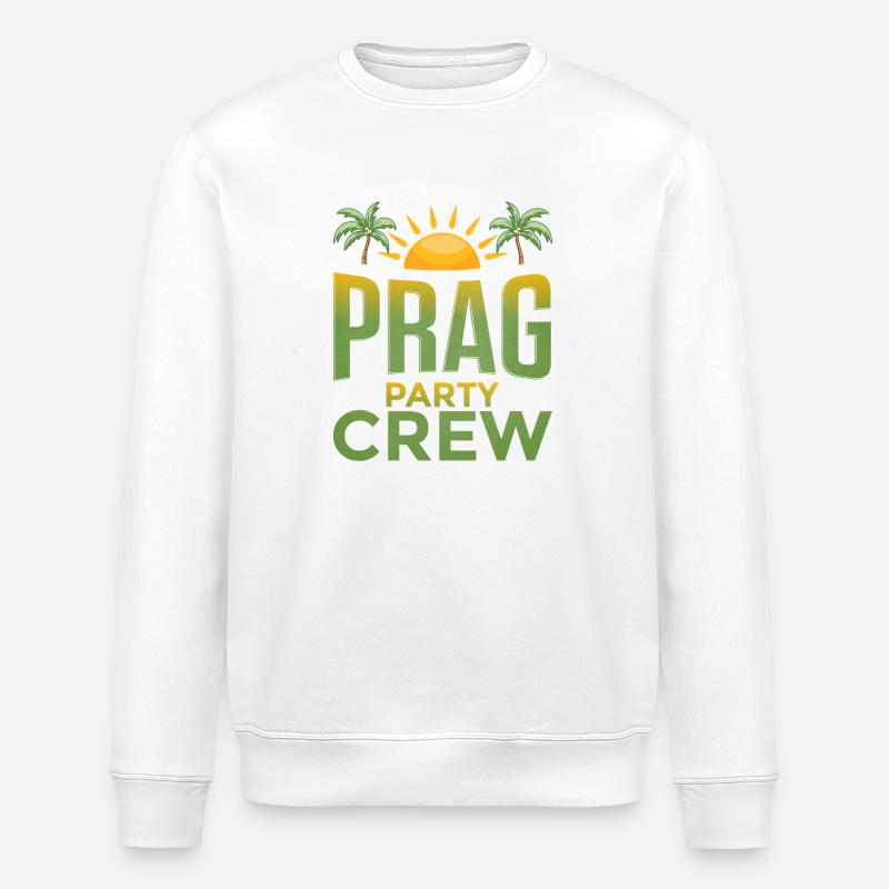 Prag Party Crew - Stanley/Stella Unisex Bio-Sweatshirt ROLLER - Weiß