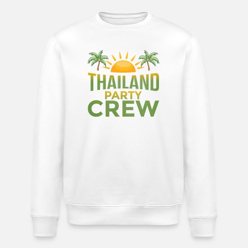 Thailand Party Crew - Stanley/Stella ROLLER Unisex Organic Sweatshirt - white