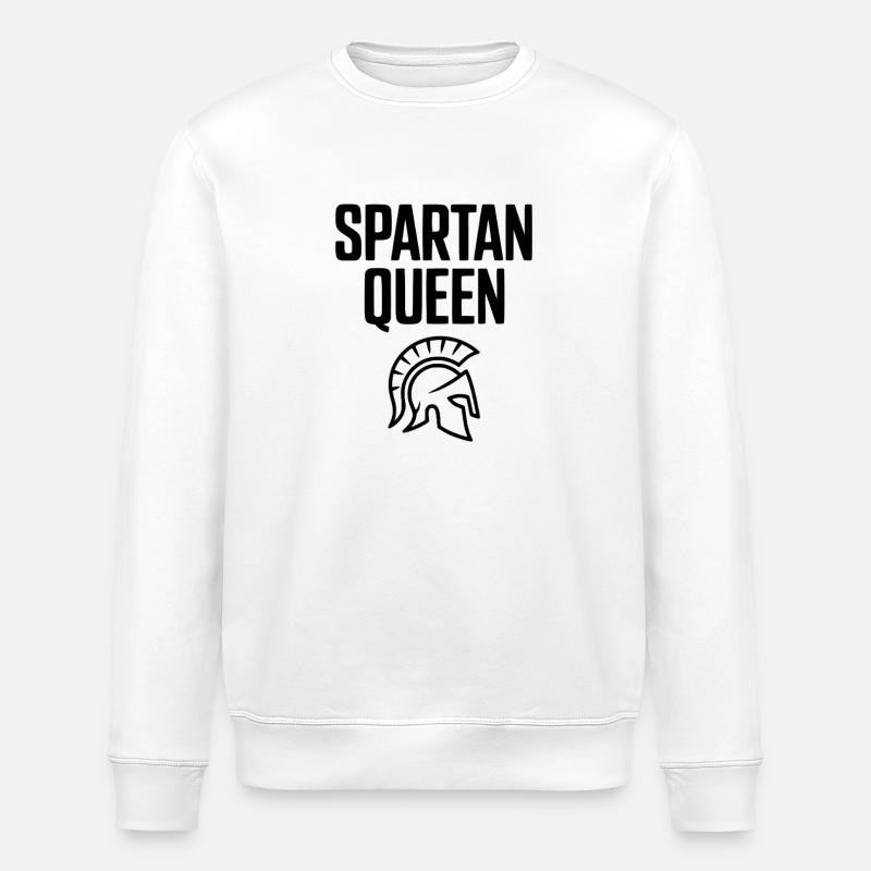 Spartan Queen - Stanley/Stella ROLLER Unisex Organic Sweatshirt - white