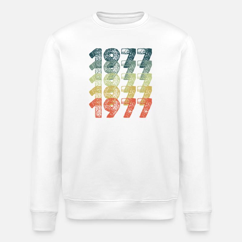 Jahr 1977 - Stanley/Stella Unisex Bio-Sweatshirt ROLLER - Weiß