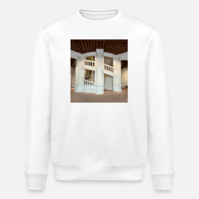 Escalier à double révolution - Sweat bio ROLLER Stanley/Stella Unisexe - blanc