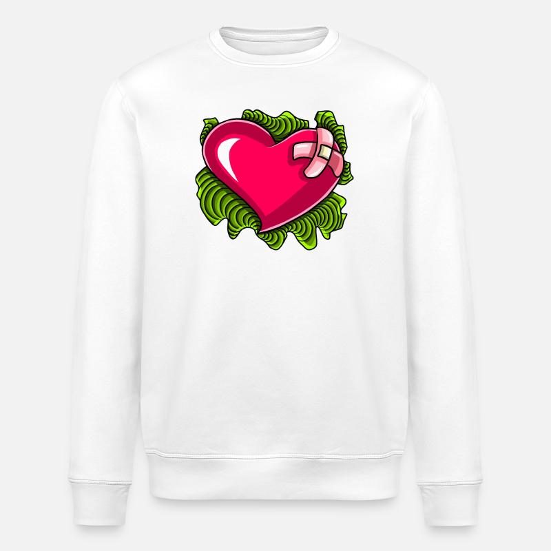 Resilient Heart - Stanley/Stella ROLLER Unisex Organic Sweatshirt - white