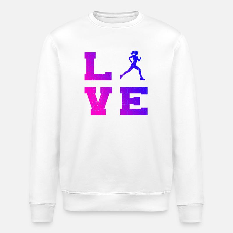 Geschenkidee für eine Running mit Running - Stanley/Stella Unisex Bio-Sweatshirt ROLLER - Weiß
