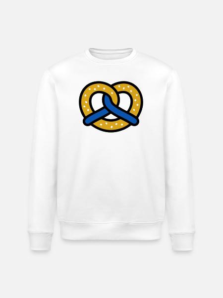 Pretzel Diamond Pattern Bavaria Volksfest Munich - Stanley/Stella ROLLER Unisex Organic Sweatshirt - white
