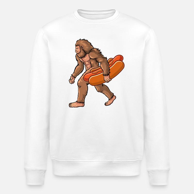 Randonnée du Bigfoot à hot-dog - Sweat bio ROLLER Stanley/Stella Unisexe - blanc