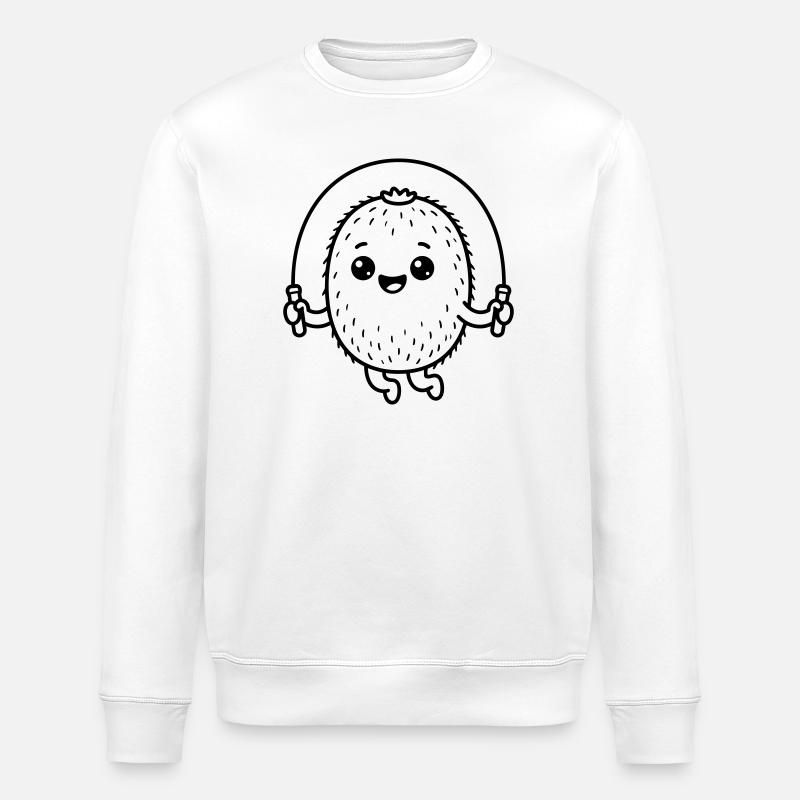 Kiwi Cute - Stanley/Stella ROLLER Unisex Organic Sweatshirt - white