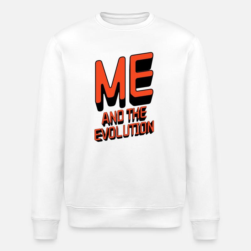 Me and the Evolution - Stanley/Stella ROLLER Unisex Organic Sweatshirt - white