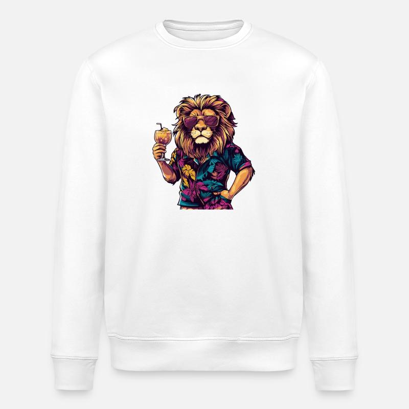 Lion Comic Summer - Sweat bio ROLLER Stanley/Stella Unisexe - blanc