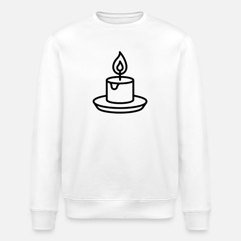 Kerze - Stanley/Stella Unisex Bio-Sweatshirt ROLLER - Weiß