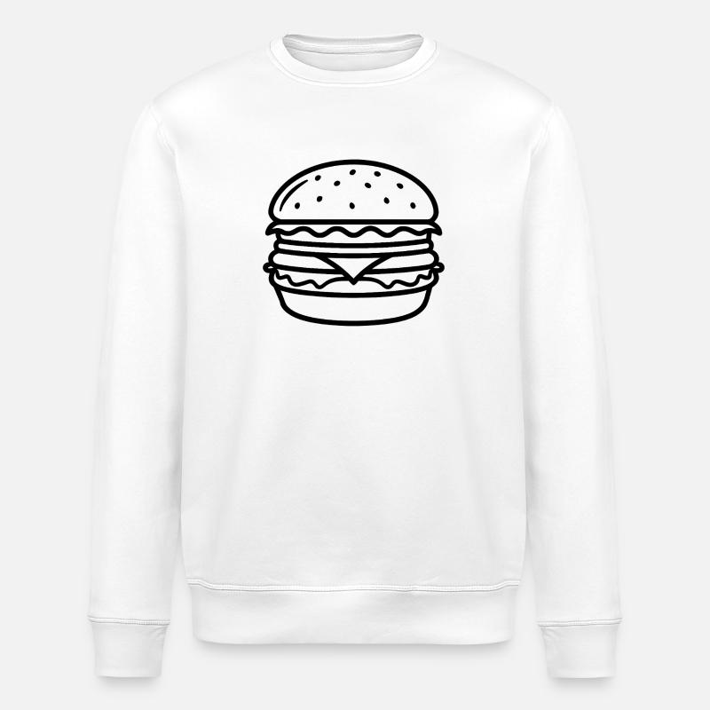 Cheeseburger - Stanley/Stella Unisex Bio-Sweatshirt ROLLER - Weiß