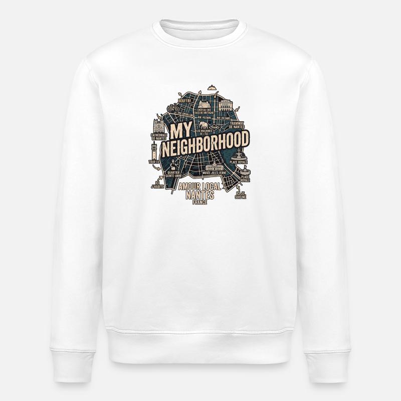 Amour Nantes - Stanley/Stella Unisex Bio-Sweatshirt ROLLER - Weiß