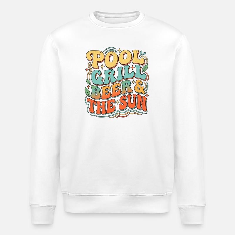 Bier Poolparty - Stanley/Stella Unisex Bio-Sweatshirt ROLLER - Weiß