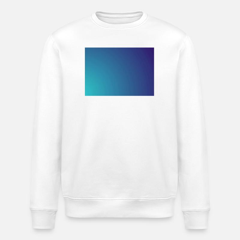 Gradient cyan-violet en cercle - Sweat bio ROLLER Stanley/Stella Unisexe - blanc