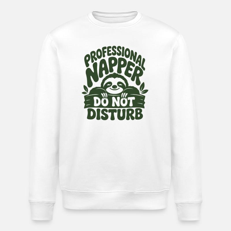 Not Fast Just Energy Sloth - Stanley/Stella Unisex Bio-Sweatshirt ROLLER - Weiß