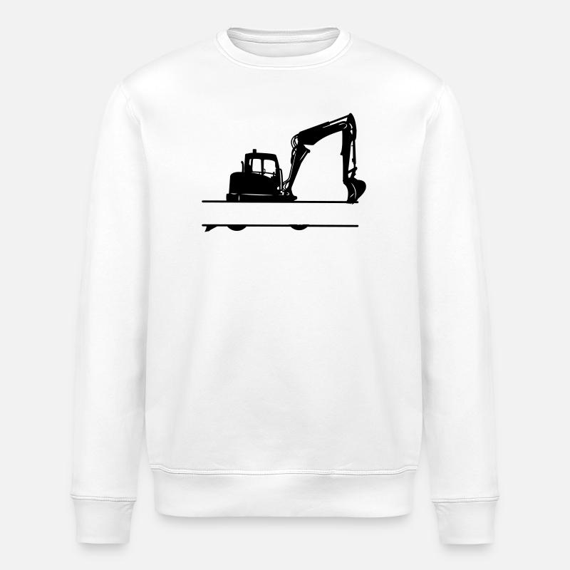 Bagger Custom – Schwere Maschinen - Stanley/Stella Unisex Bio-Sweatshirt ROLLER - Weiß
