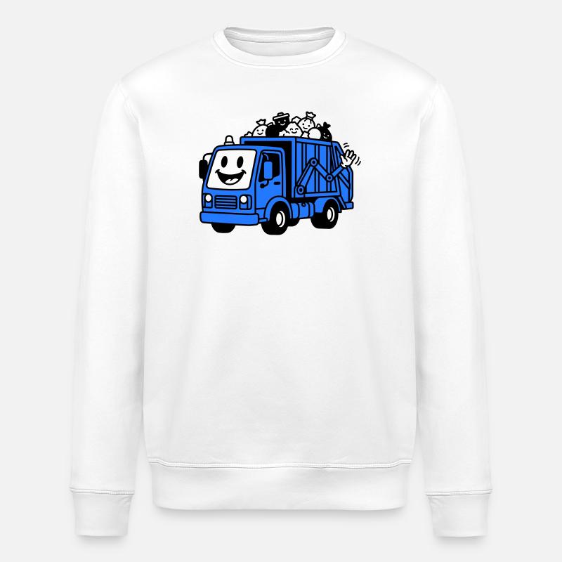 Müllwagenkinder - Stanley/Stella Unisex Bio-Sweatshirt ROLLER - Weiß