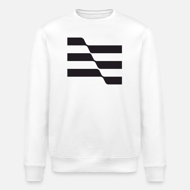 Noir-Wellen-Design - Stanley/Stella Unisex Bio-Sweatshirt ROLLER - Weiß